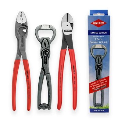 KNP9K0080188US image(0) - KNIPEX 3 Pc Summer Gift Set with Free 7" Bottle Opener