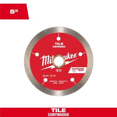 MLW49-93-9205 image(0) - Milwaukee Tool 5 inch DIAMOND MAX Continuous Tile Diamond Blade