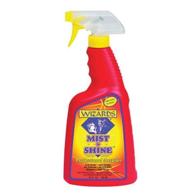 WZP01214 image(0) - Wizards Products MIST-N-SHINE 01214 High-Gloss Professional Car Detailer and Surface Cleaner, 22 oz Spray Bottle, Pink