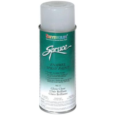 SEY98-11 image(0) - Seymour Spruce 98-11 Enamel Spray Paint, 16 fl-oz Aerosol Can, Clear, 15 sq-ft Coverage