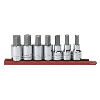 KDT80721 image(0) - GearWrench 7 Piece 1/2 Inch Drive Hex Bit SAE Socket Set