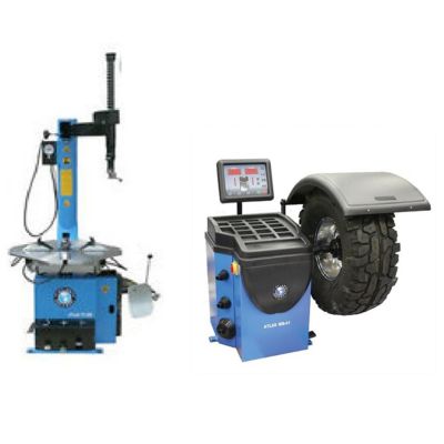 ATETCWB-COMBO2-FPD image(0) - Atlas Equipment TC289 Rim Clamp Tire Changer + WB41 Wheel Balancer Combo Package