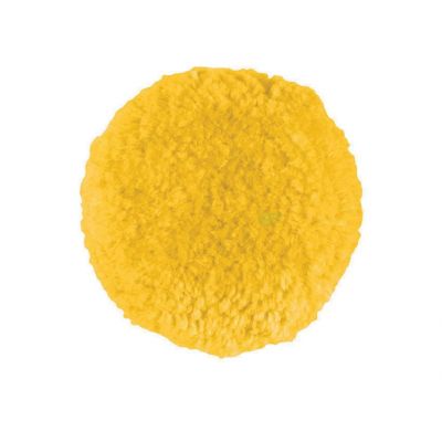 BUF301GY image(0) - Buff And Shine 301GY Buffing Pad, 3 in Dia, Hook and Loop Attachment, Twisted Wool Blend Pad, Yellow