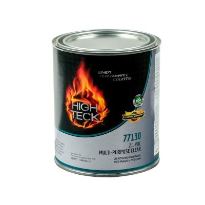 HIT77130-4 image(0) - High Teck Products 77130-4 Multi-Purpose Clearcoat, 1 qt, Clear, Liquid, 2.1 lb/gal VOC, 4:1 Mixing