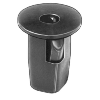 AVC19194 image(0) - AUVECO 19194 Fender Liner Screw Grommet, #12 Screw x 16 mm Dia Head x 18 mm L Stem x (9 x 9 mm) Hole, Nylon, Black