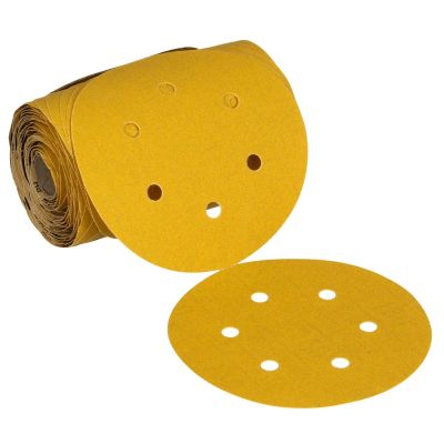 MMM61644 image(0) - 3M  Stikit Gold Abrasive Disc Roll 61644, 120, 6-inch (150mm), Dust-Free
