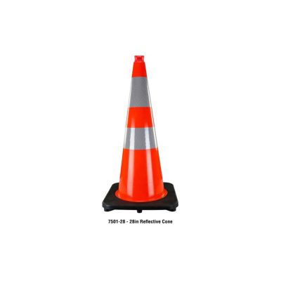 SAS7501-28 image(0) - SAS Safety Traffic Cone Orange PVC 28-inch Reflective
