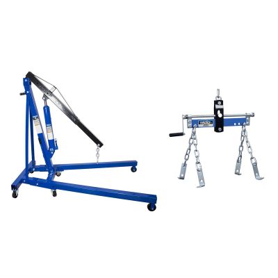 KTIXD63421KIT image(0) - K Tool International 2 Ton Engine Hoist / 1500 LB Engine Sling COMBO