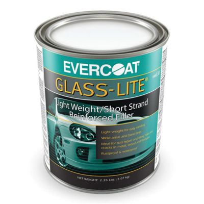 FIB638 image(0) - Fibre glass Evercoat GLASS-LITE 100638 Lightweight Short Strand Reinforced Filler, 1 qt Can, Green, Liquid
