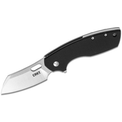 CRK5315G image(0) - CRKT (Columbia River Knife) Pilar Large 8Cr14MoV Satin Plain Blade Folding Knife with Frame Lock G10 Handle - Black