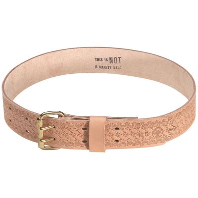 KLE5415S image(0) - Klein Tools Heavy-Duty Embossed Leather Tool Belt, Small