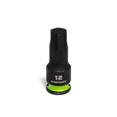 GETIHBM12 image(0) - Grip Edge Tools 12mm 3/8" Dr short Impact RPT Hex bit socket