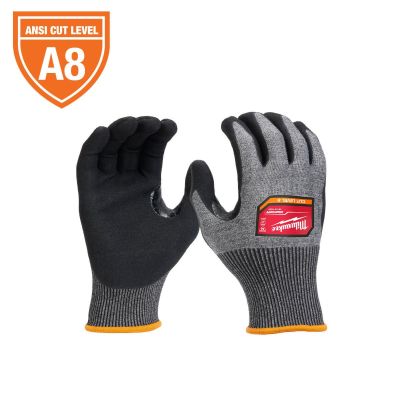MLW48-73-7021 image(0) - Milwaukee Tool Cut Level 8 High-Dexterity Coated Nitrile Dipped Gloves - M