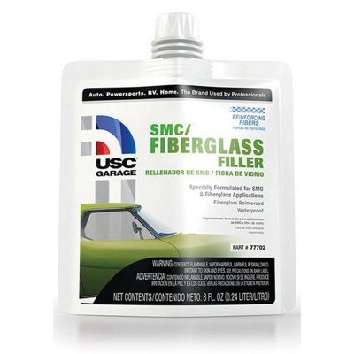 USC77702 image(0) - US Chemical 77702 SMC/Fiberglass Filler, 8 oz Pouch, Gray-Green, Liquid