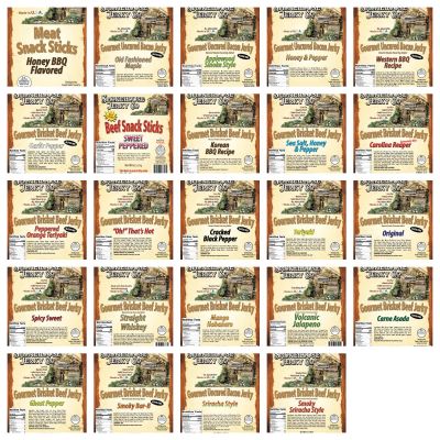 THSJERKYPK0001 image(0) - Tender Heifer Snack Co. Smokehouse Jerky Variety Pack - 24 Varieties