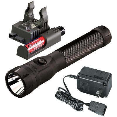 STL76133 image(0) - Streamlight 485 Lumen PolyStinger LED Flashlight - 120V/100V AC/12V DC - Smart Charge - Black