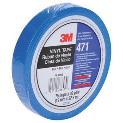 MMM36408 image(0) - 3M 36408 471 Series Fine Line Masking Tape, 36 yd x 1/2 in, 5.2 mil THK, Blue