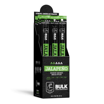 BLOISN-JPST-124 image(0) - BULK Jerky Jalapeno Meat Sticks -  24 ounce package (24 - 1 ounce Meat Sticks in a Package)