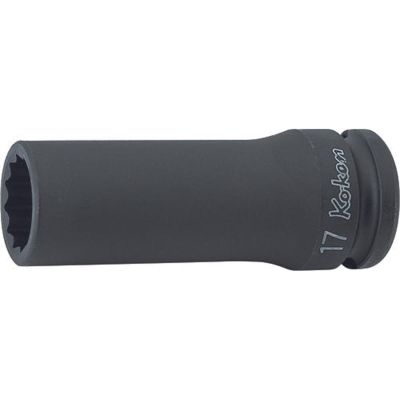 KKN14305M-11 image(0) - Ko-ken USA 14305M-11 1/2 Sq. Dr. Socket 11mm 12 point Length 80mm
