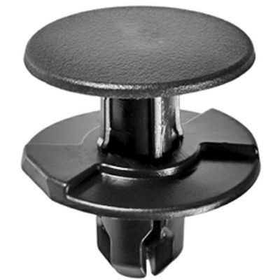 AVC21651 image(0) - AUVECO 21651 Push-Type with Drive Pin Fender Retainer, 20 mm Dia Head x 10 mm L Stem x 8 mm Hole, Nylon, Black