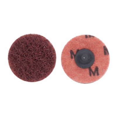 NOR64065 image(0) - Norton Merit 64065 Non-Woven Quick Change Buffing Disc, 3 in Dia, 100 Grit, Maroon