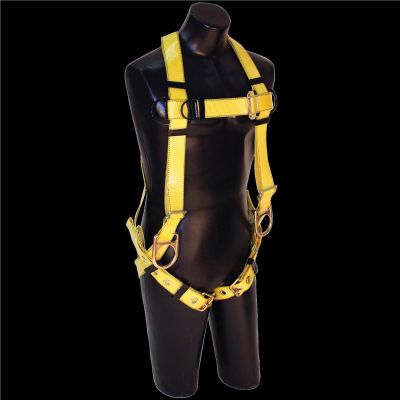 SRW802405 image(0) - FALL SAFE Safety Harness - A-SERIES Polyurethane Coated Web - Vest-Style Positioning - Back / Side, Pass Through, Tongue Buckle - Size: XL