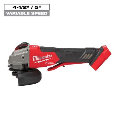 MLW2888-20 image(0) - Milwaukee Tool M18 FUEL 4-1/2" / 5" Variable Speed Braking Grinder, Paddle Switch No-Lock
