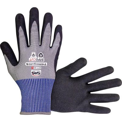 SAS6777-03 image(0) - SAS Safety SafeCut ThermaSure Cooling Nitrile Coated Palm Gloves - A5 Cut Level - Bulk - Large