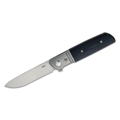 CRK5720 image(0) - CRKT (Columbia River Knife) Bamboozled D2 Satin Plain Blade Assisted Folding Knife with Liner Lock G10 w/Stainless Steel Bolster Handle - Black