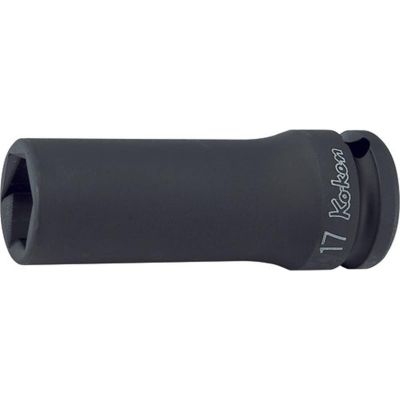 KKN14365M-24 image(0) - Ko-ken USA 14365M-24 1/2 Sq. Dr. Socket 24mm Pathfinder Length 85mm
