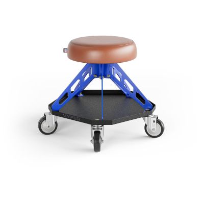 VYPRSP-BR-BL image(0) - Vyper Industrial 400 lb Capacity Robust Steel Pro Shop Chair - Brown/Blue
