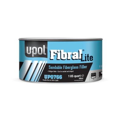 UPO0766 image(0) - U Pol Products FIBRAL LITE UP0700 Lite Fiber Glass Filler, 3 Quart Tin, Yellow Fibrous Paste