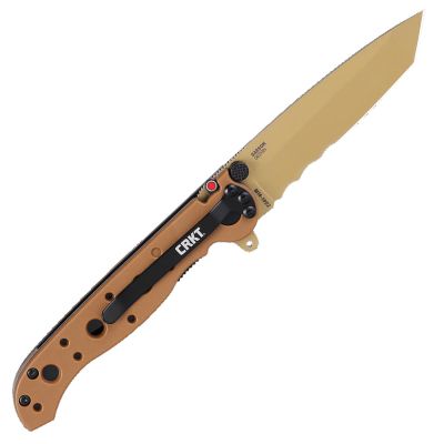 CRKM16-10DZ image(2) - CRKT (Columbia River Knife) M16-10DZ D2 Titanium Nitride Veff Serrations  Blade Folding Knife with Liner Lock Glass-Reinforced Nylon Handle - Desert Tan