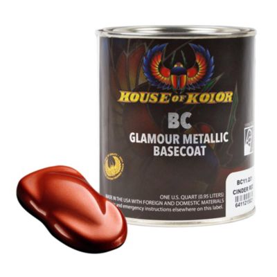 HOKC2C-BC11-Q01 image(0) - House Of Kolor SHIMRIN C2C-BC11-Q01 C2C Glamour Metallics Series Universal Basecoat, 1 qt Can, Cinder Red