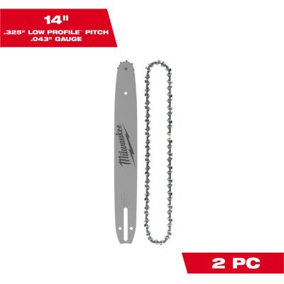 MLW49-16-2820 image(0) - Milwaukee Tool 14 Inch Top Handle Saw Chain/Bar Combo