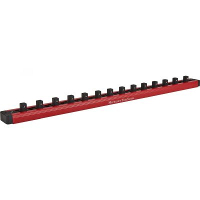MTSLAS38 image(0) - Mechanic's Time Savers 3/8 Inch Lock-a-Socket Rail Socket Holder - Red