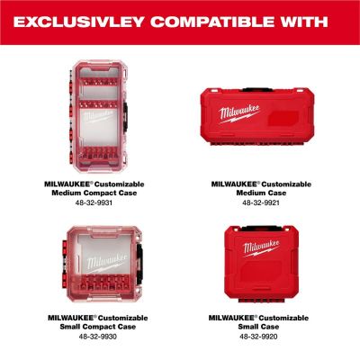 MLW48-32-9933 image(1) - Milwaukee Tool Small & Medium Case Rows for Impact Driver Accessories 5PK