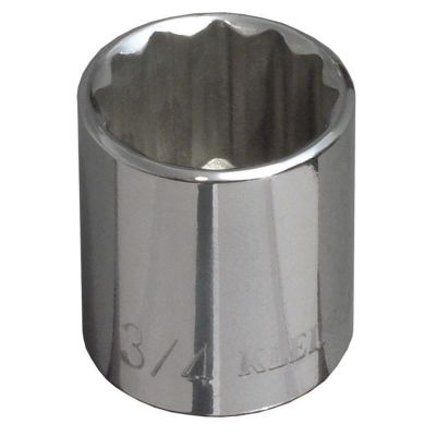 KLE65706 image(0) - Klein Tools 3/4-Inch Standard 12-Point Socket, 3/8-Inch Drive