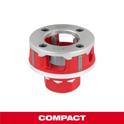 MLW48-36-1310 image(0) - Milwaukee Tool Compact 1-1/4 Inch ALLOY NPT Portable Pipe Threading Forged Aluminum Die Head