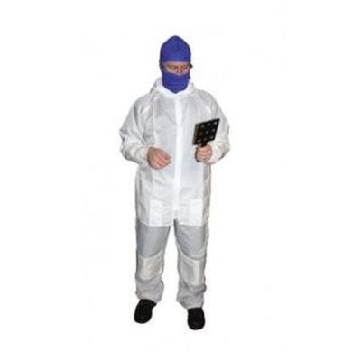 CSR2555 image(0) - Coster G.L. Ent. 2555 4 Pockets Anti-Static Painter's Protection Pant, Large, White/Blue, Nylon