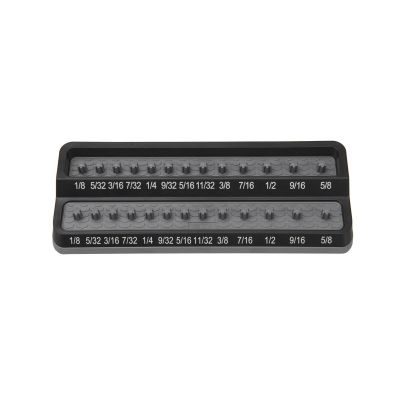 MTSPSH25S-GRY image(0) - Mechanic's Time Savers 1/4" SAE Peg Socket Holder - Gray