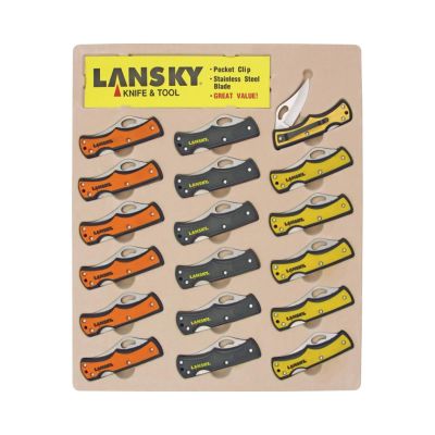 LANLKN045 image(0) - Lansky Sharpeners 18 PIECE SMALL LOCKBACK KNIFE DISPLAY