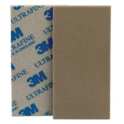 MMM3089 image(0) - 3M 03089 Performance Soft Sanding Sponge, 2-3/4 in W x 5-1/2 in L, 800/1000 Grit, Ultra Fine Grade, Tan Color