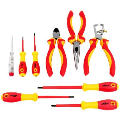 MIL1305-EV-02 image(0) - Milton 9-Pc Insulated Tool Set (Screwdrivers, Phillips Head Screwdrivers, Pliers, Inspection Pens)