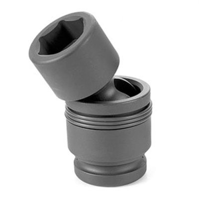 GRE4042UM image(0) - Grey Pneumatic 1" Drive x 42mm Heavy Duty Universal Socket 6 Point - Black