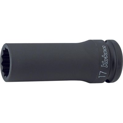 KKN14305M-17 image(0) - Ko-ken USA 14305M-17 1/2 Sq. Dr. Socket 17mm 12 point Length 80mm