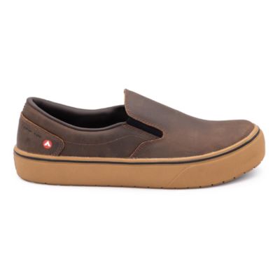 FSIAW7002-7D image(0) - AIRWALK VENICE - Mens Leather Slip On - CT|EH|SF|SR - Buffalo Crazy Horse / Gum - Size: 7 - D - (Regular)