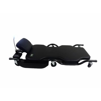 LDS1010979 image(0) - ShopSol Creeper Wide-Body w/Adjustable Headrest, 500 lbs Capacity and Dual Bearing pin-fit casters, Parts Tray and Light