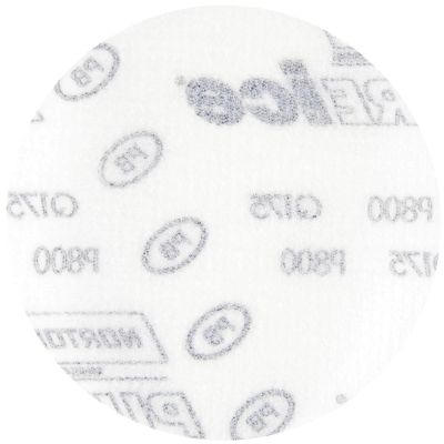 NOR88716 image(0) - Norton Pure Ice 88716 Q175 Series Non-Vacuum Sanding Disc, 6 in, P1500 Grit, Aluminum Oxide
