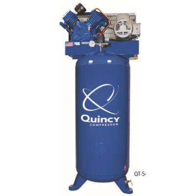 QAC2020039800 image(0) - Quincy Compressors 54 HP 60 Gallon Voltertical Air Compressor QT 54 HP 60 Gallon Two Stage 230V 1 Phase Vertical PRO